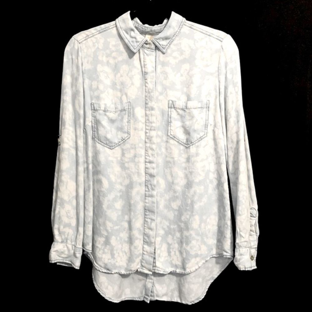 Liverpool Tie-Dye Chambray Button-Up Shirt